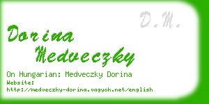 dorina medveczky business card